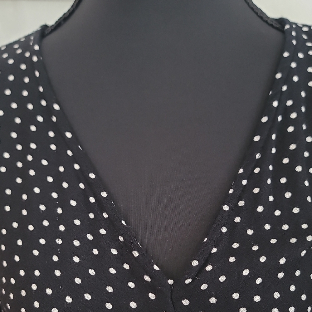 Abercrombie & Fitch Black and White Polka Dot Romper - Picture 4 of 13